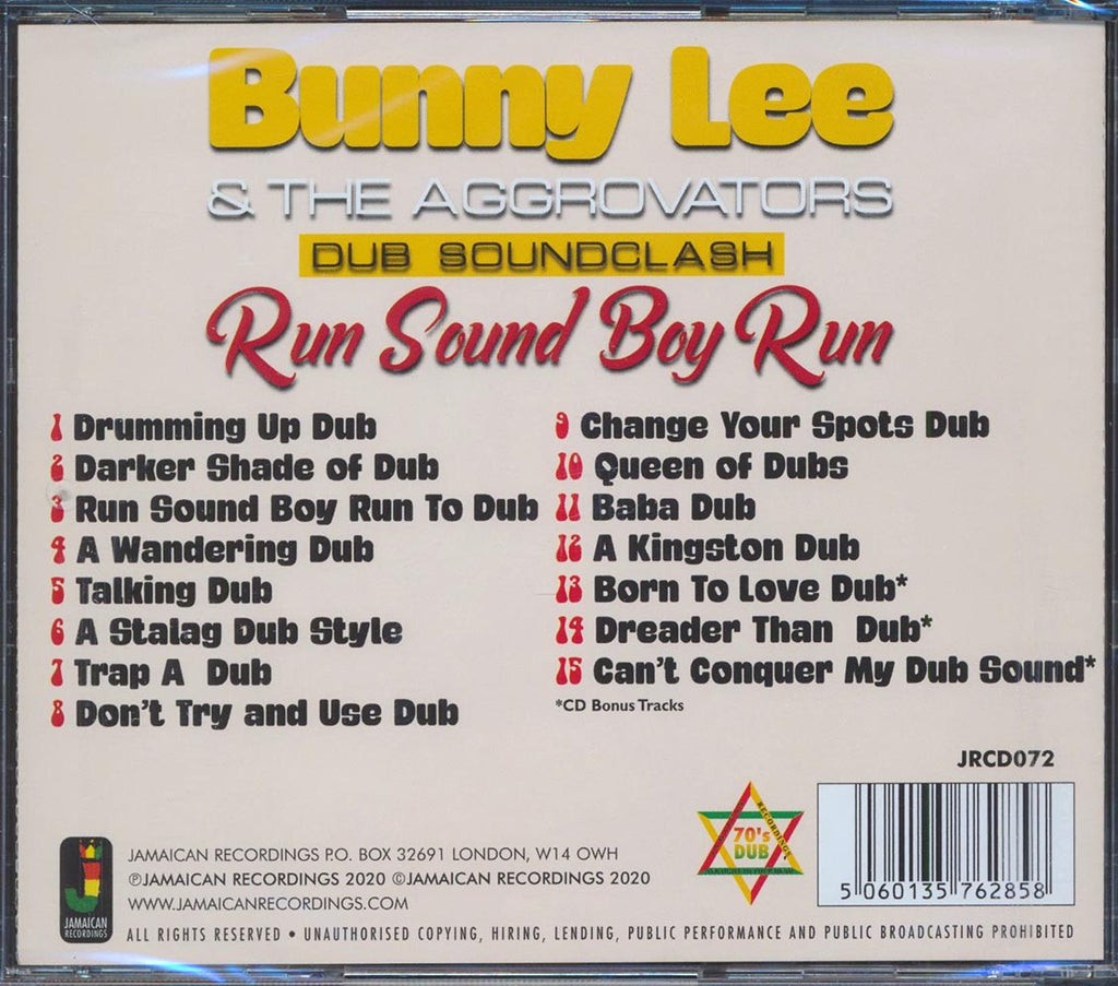 Bunny Lee & The Aggrovators - Run Boy Run: Dub Soundclash Music CD