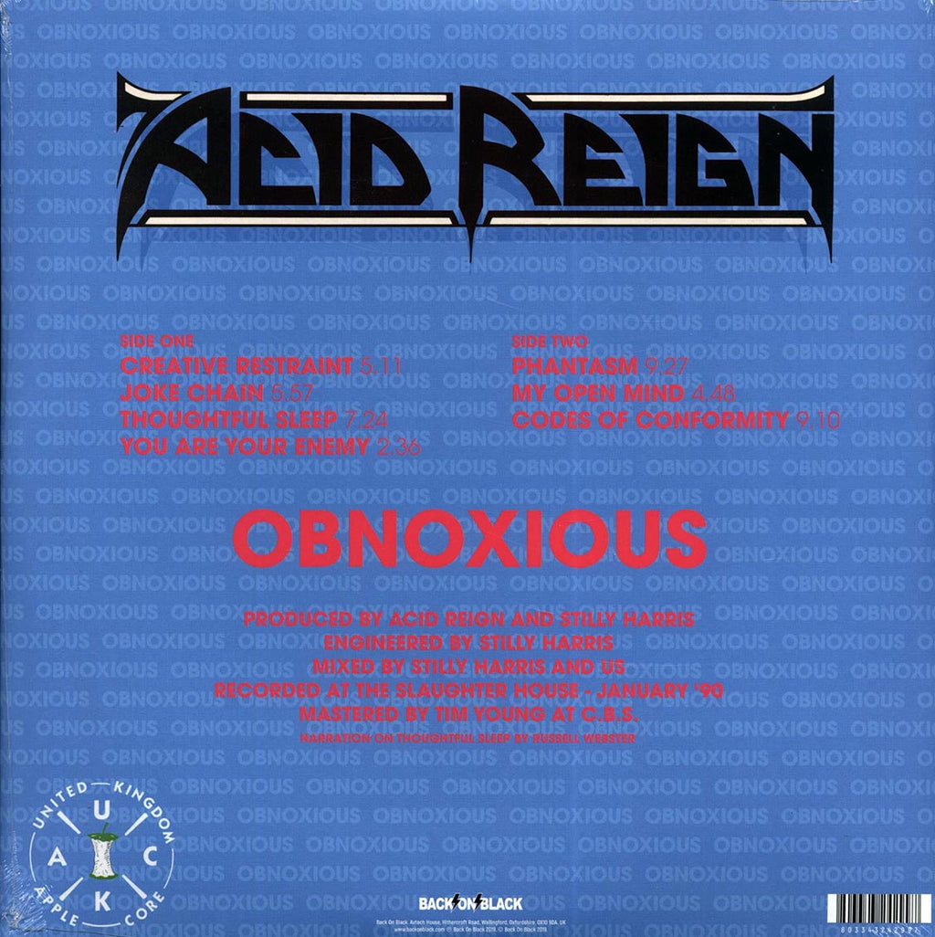Acid Reign - Obnoxious (remastered) (pink vinyl) Vinyl Record
