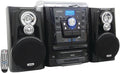 Jensen JMC1250BT Turntable Music Entertainment System with CD, Cassette, Bluetooth &amp; AM/FM Radio - Black