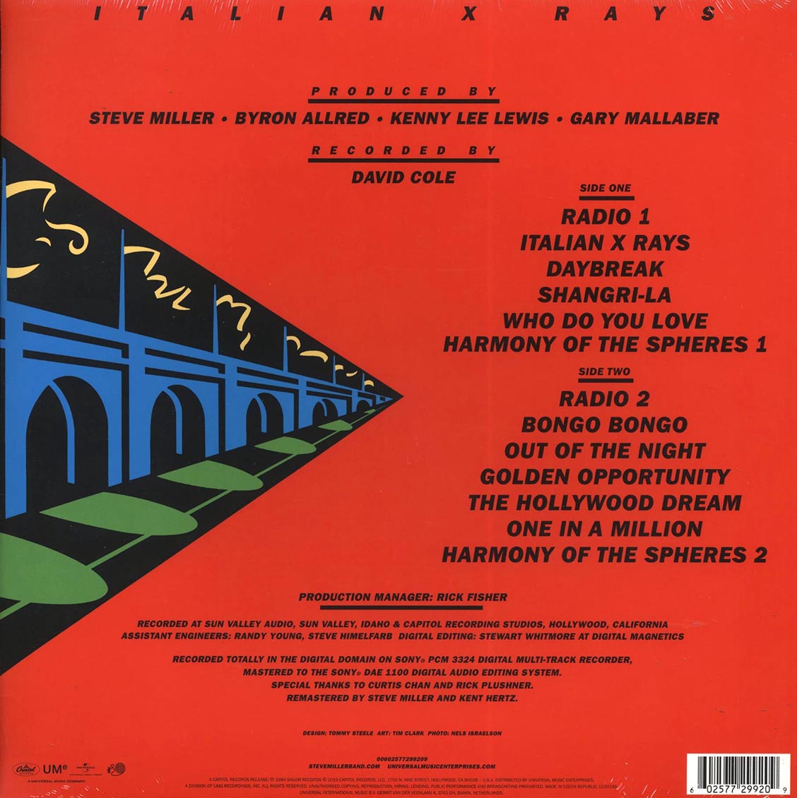 Steve Miller Band - Italian X Rays (incl. mp3) (180g) Vinyl Record