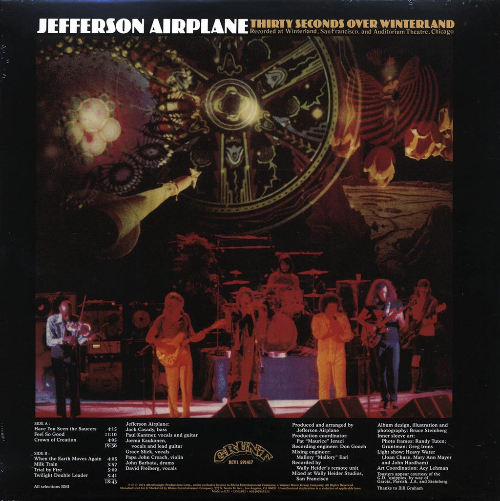 Jefferson Airplane - Thirty Seconds Over Winterland (180g) (blue vinyl) Vinyl Record