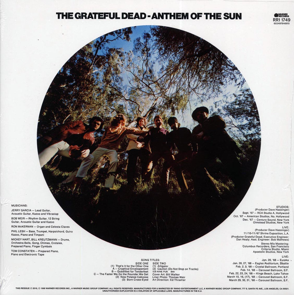 Grateful Dead - Anthem Of The Sun (50th Anniv. Ed.) (remastered) Vinyl Record