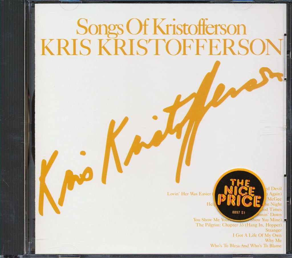 Kris Kristofferson - Songs Of Kristofferson Music CD