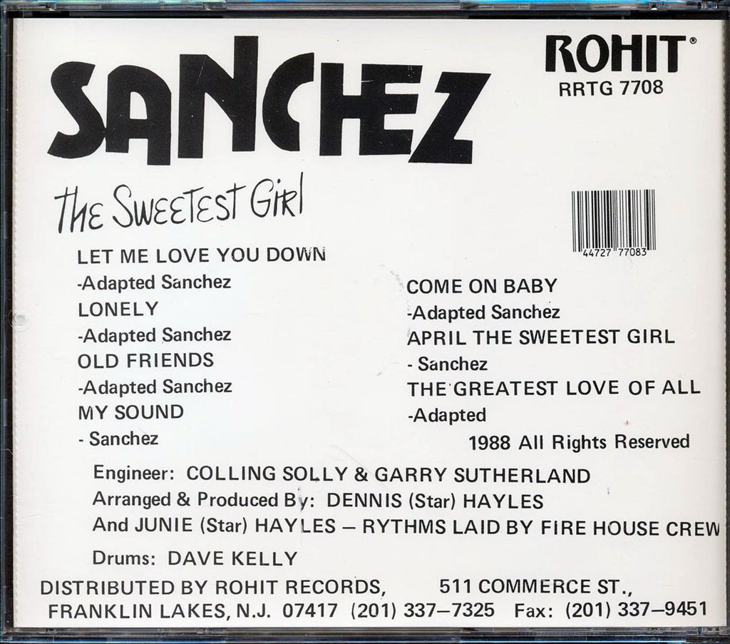 Sanchez - The Sweetest Girl Music CD
