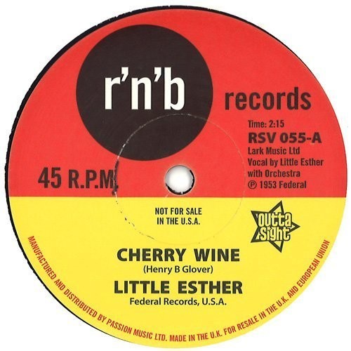 Little Esther - Cherry Wine / You Took My Love Too Fast - Vinyl Record