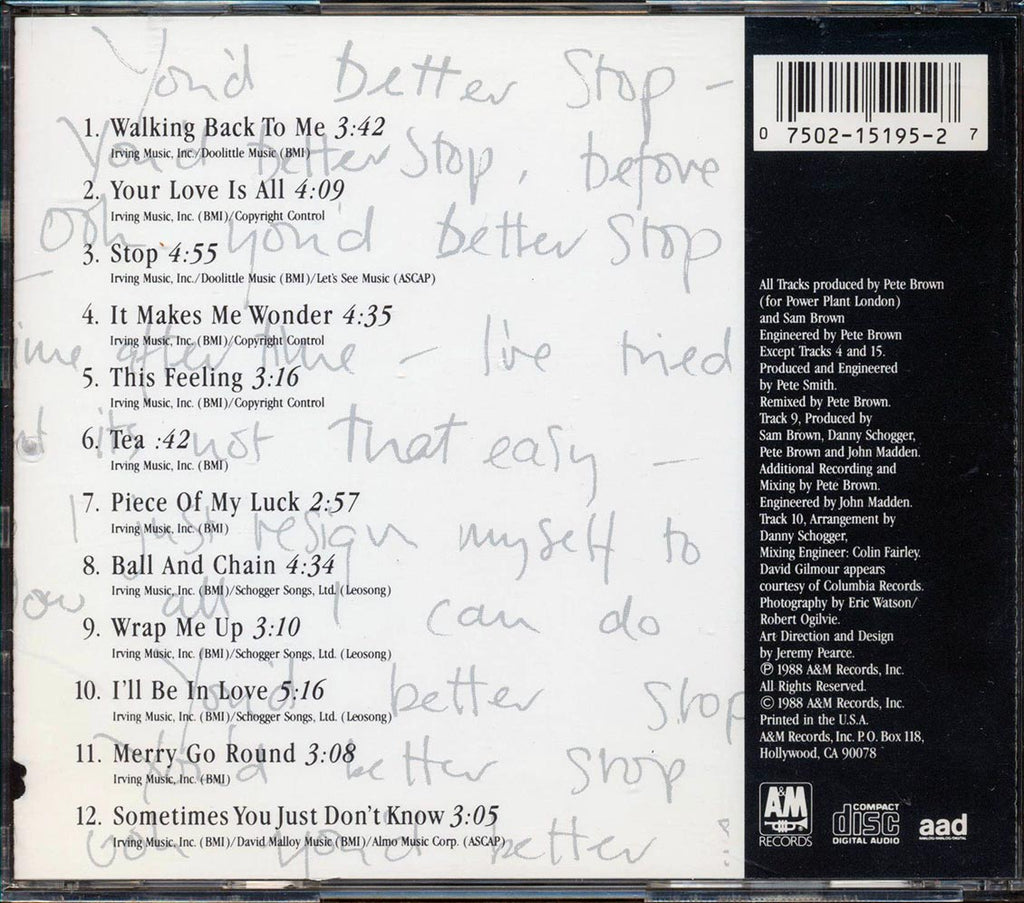 Sam Brown - Stop Music CD