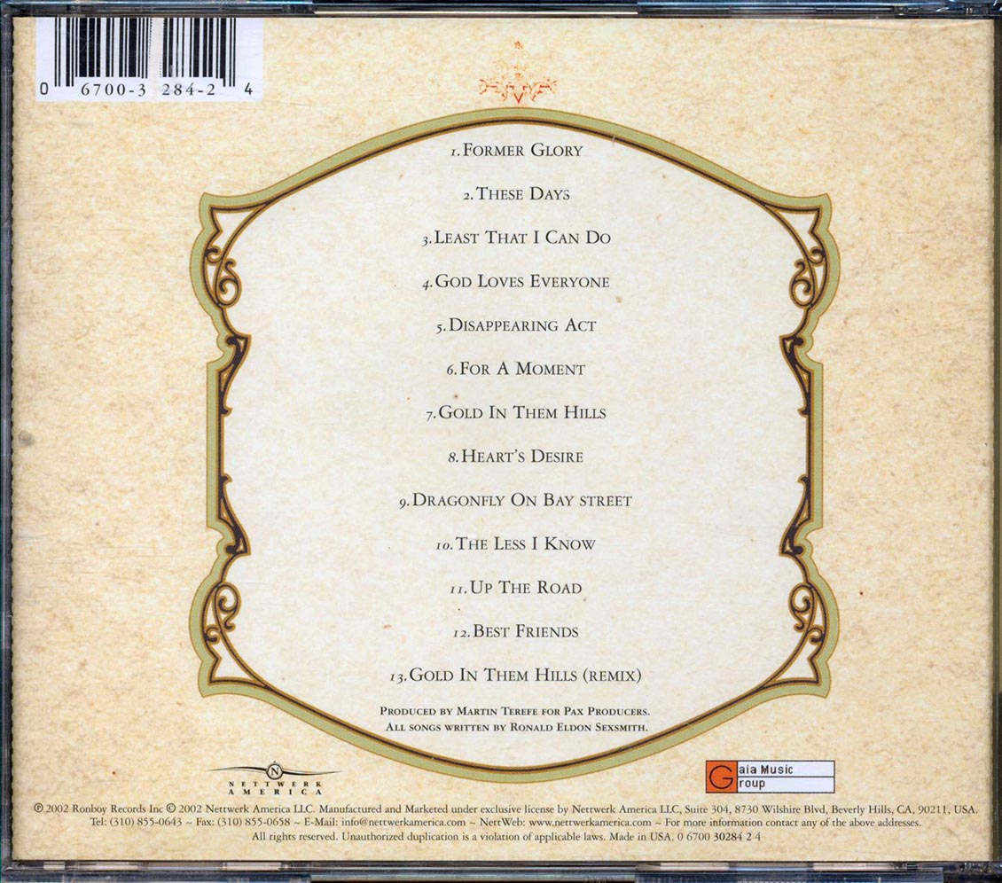 Ron Sexsmith - Cobblestone Runway Music CD