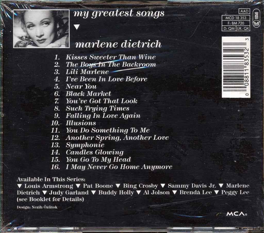 Marlene Dietrich - My Greatest Songs Music CD