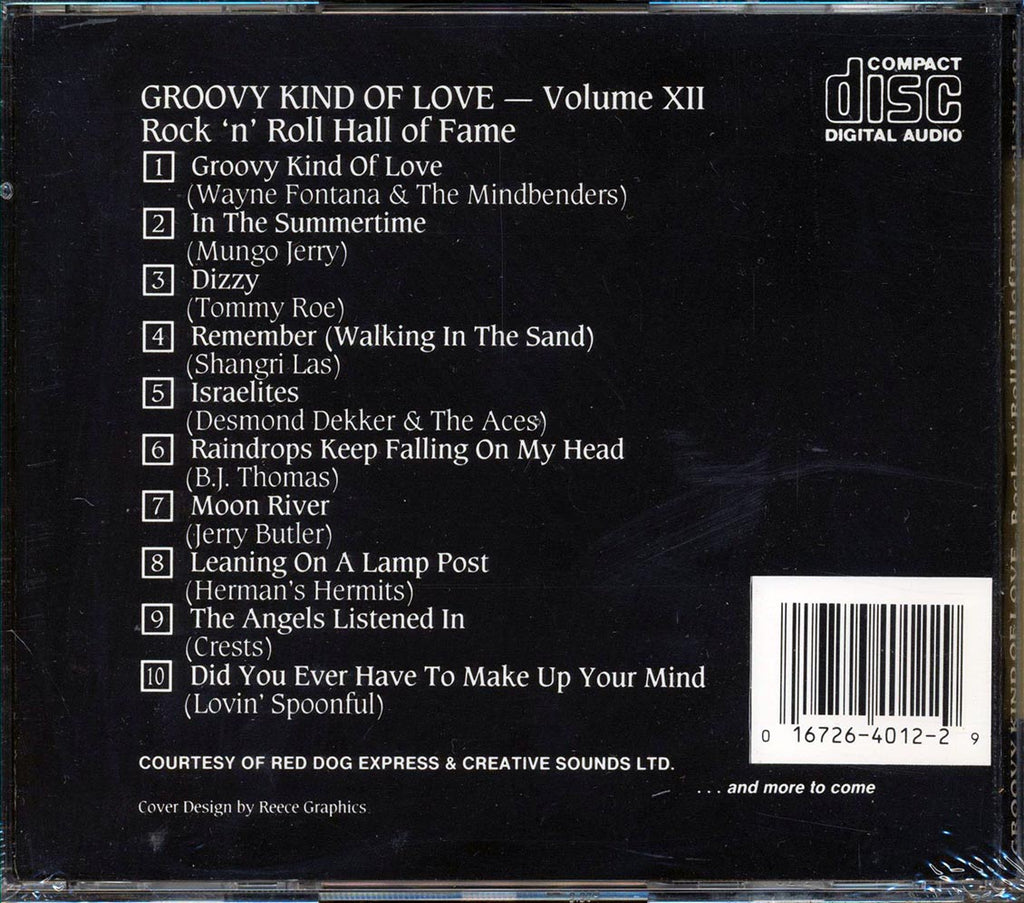 Shangri-Las, Wayne Fontana & The Mindbenders, Tommy Roe, Etc. - Rock N Roll Hall Of Fame Volume XII Music CD