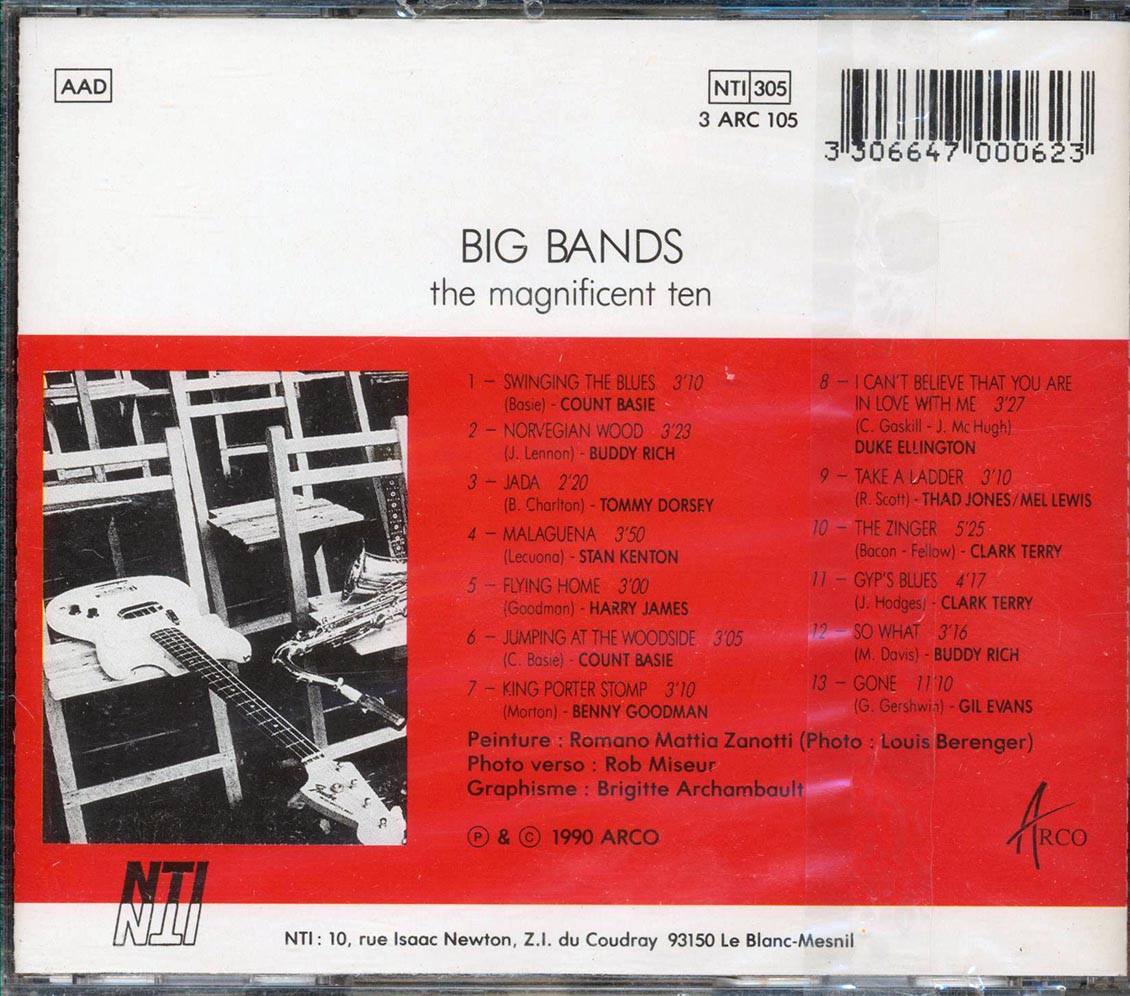 Count Basie & His Orchestra, Buddy Rich & His Orchestra, Tommy Dorsey & His Orchestra, Etc. - Big Bands: The Magnificent Ten Music CD