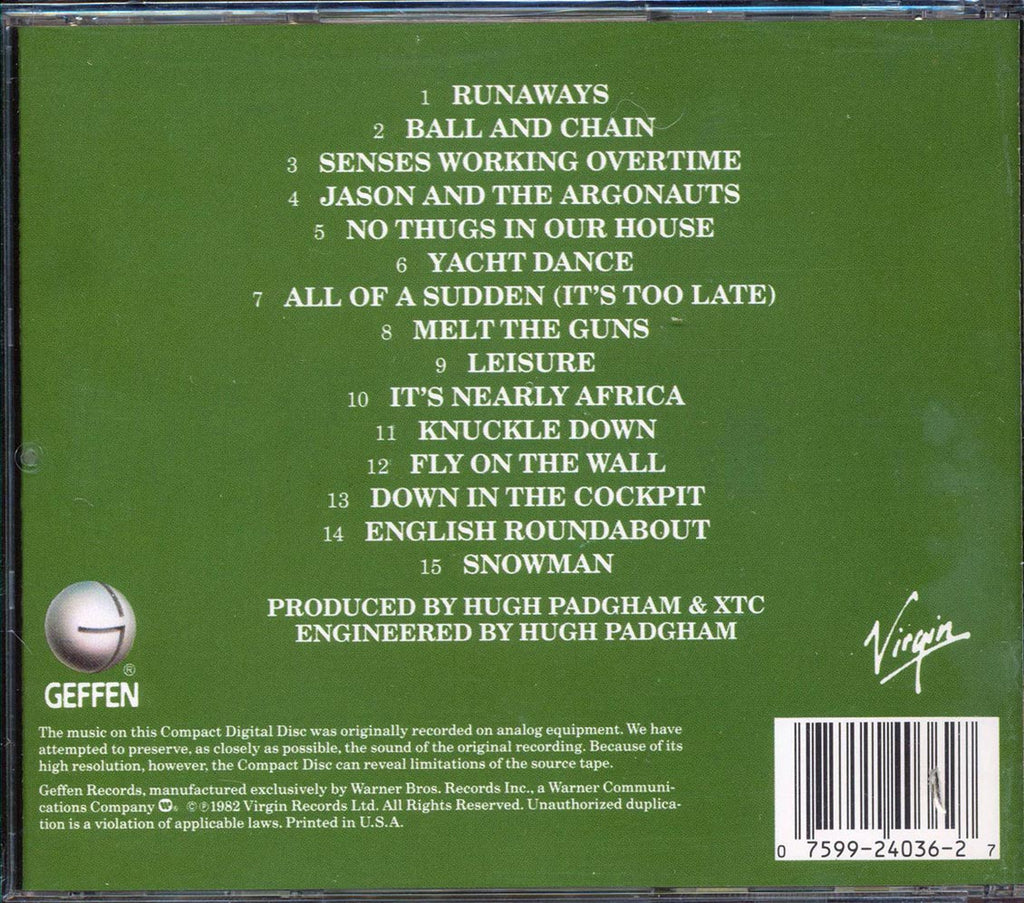 XTC - English Settlement Music CD