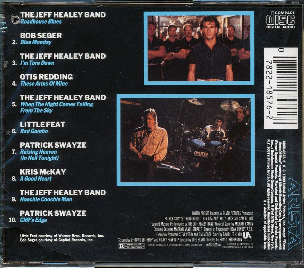 The Jeff Healey Band, Kris McKay, Patrick Swayze, Etc. - Road House: The Original Motion Picture Soundtrack Music CD