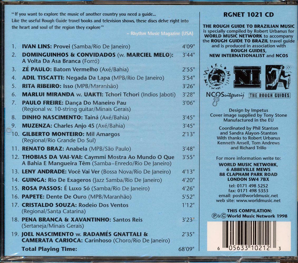 Ivan Lins, Ze Paulo, Adil Tiscatti, Etc. - The Rough Guide: To The Music Of Brazil Music CD
