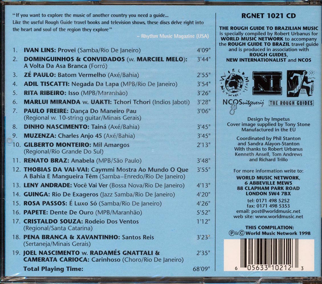 Ivan Lins, Ze Paulo, Adil Tiscatti, Etc. - The Rough Guide: To The Music Of Brazil Music CD