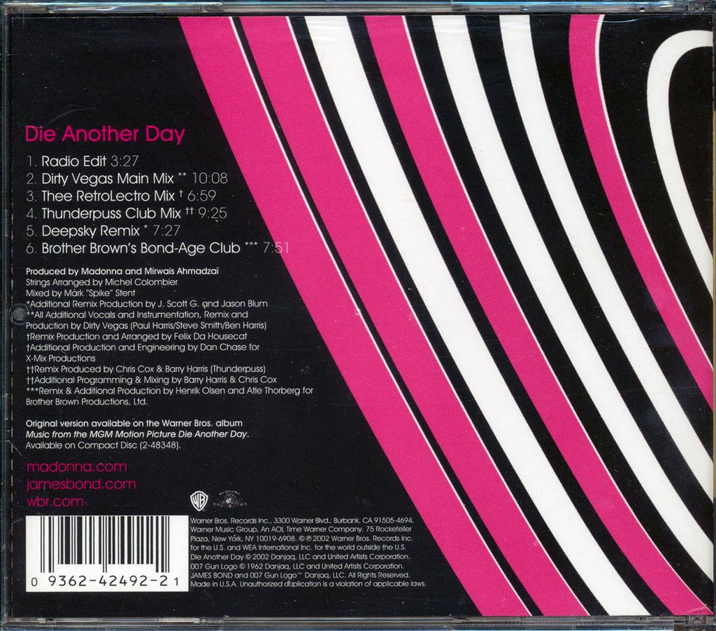 Madonna  - Die Another Day Music CD