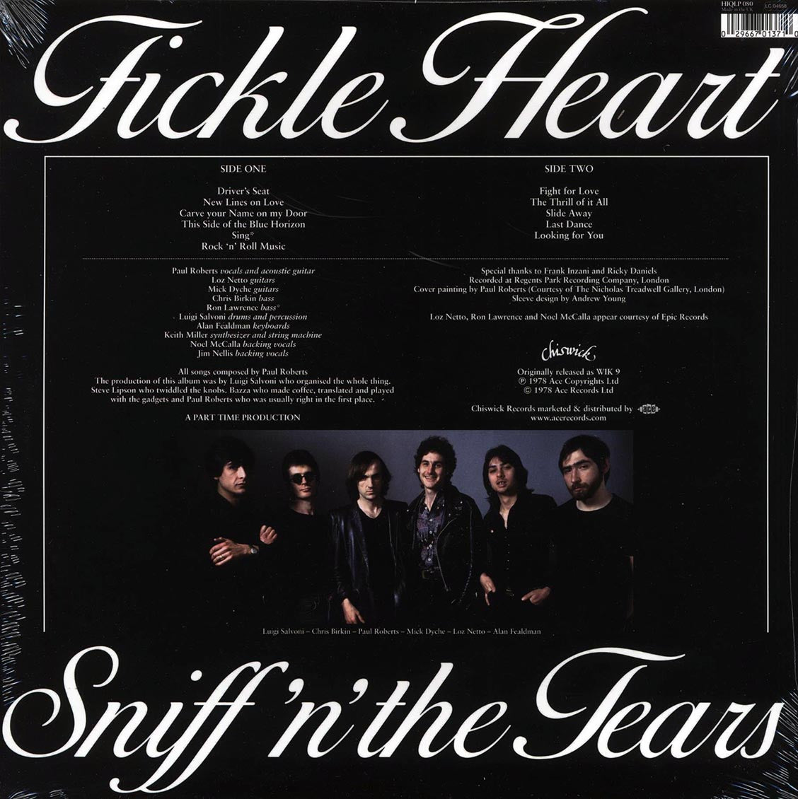 Sniff 'N' The Tears - Fickle Heart (180g) (remastered) Vinyl Record