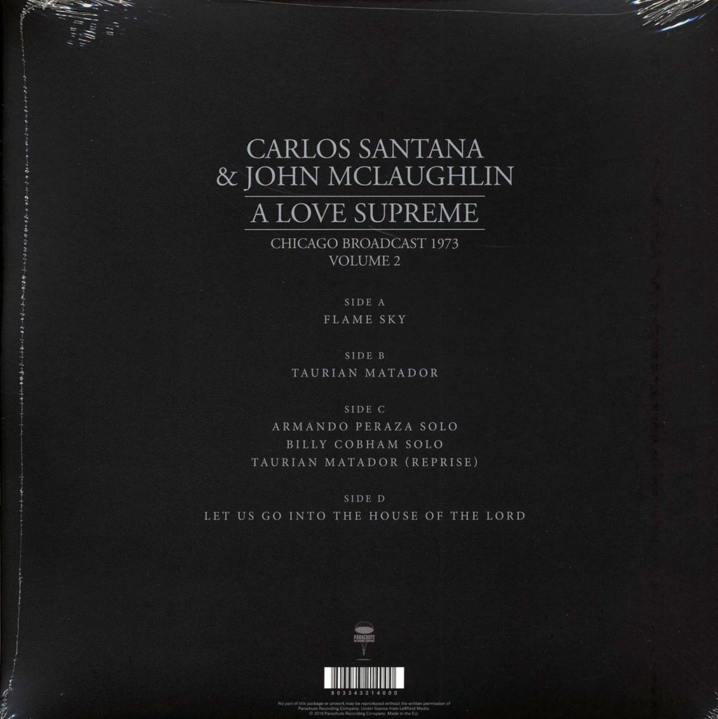 Carlos Santana, John McLaughlin - A Love Supreme Volume 2: Chicago Broadcast 1973 (2xLP) Vinyl Record