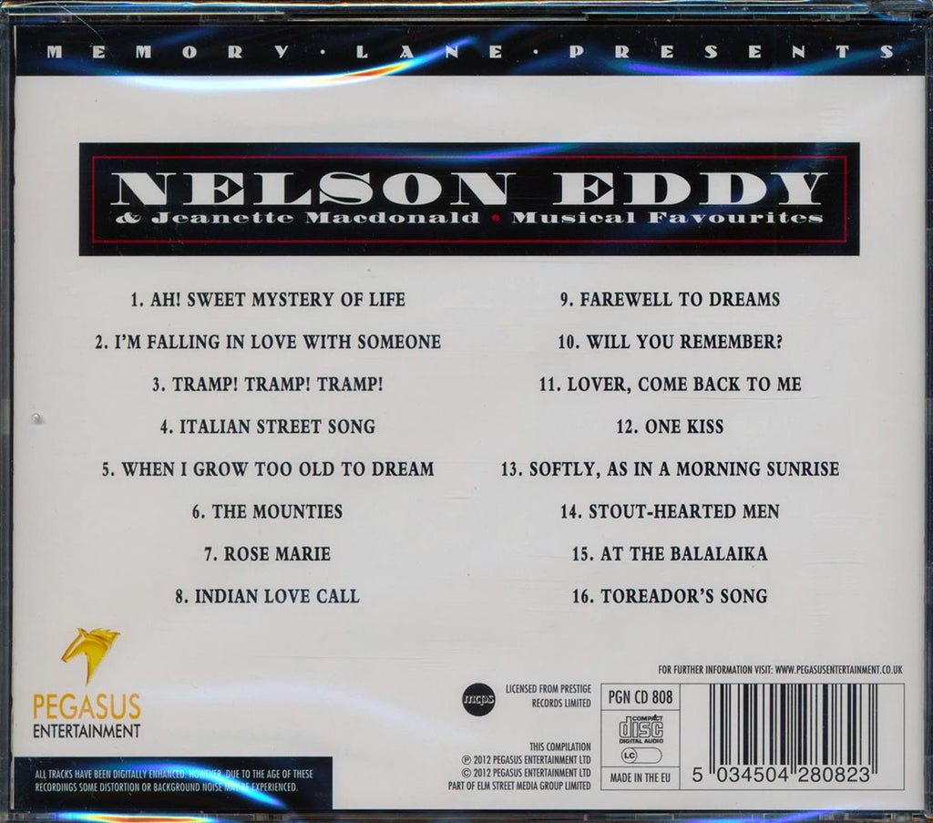 Nelson Eddy, Jeanette MacDonald - Musical Favorites Music CD
