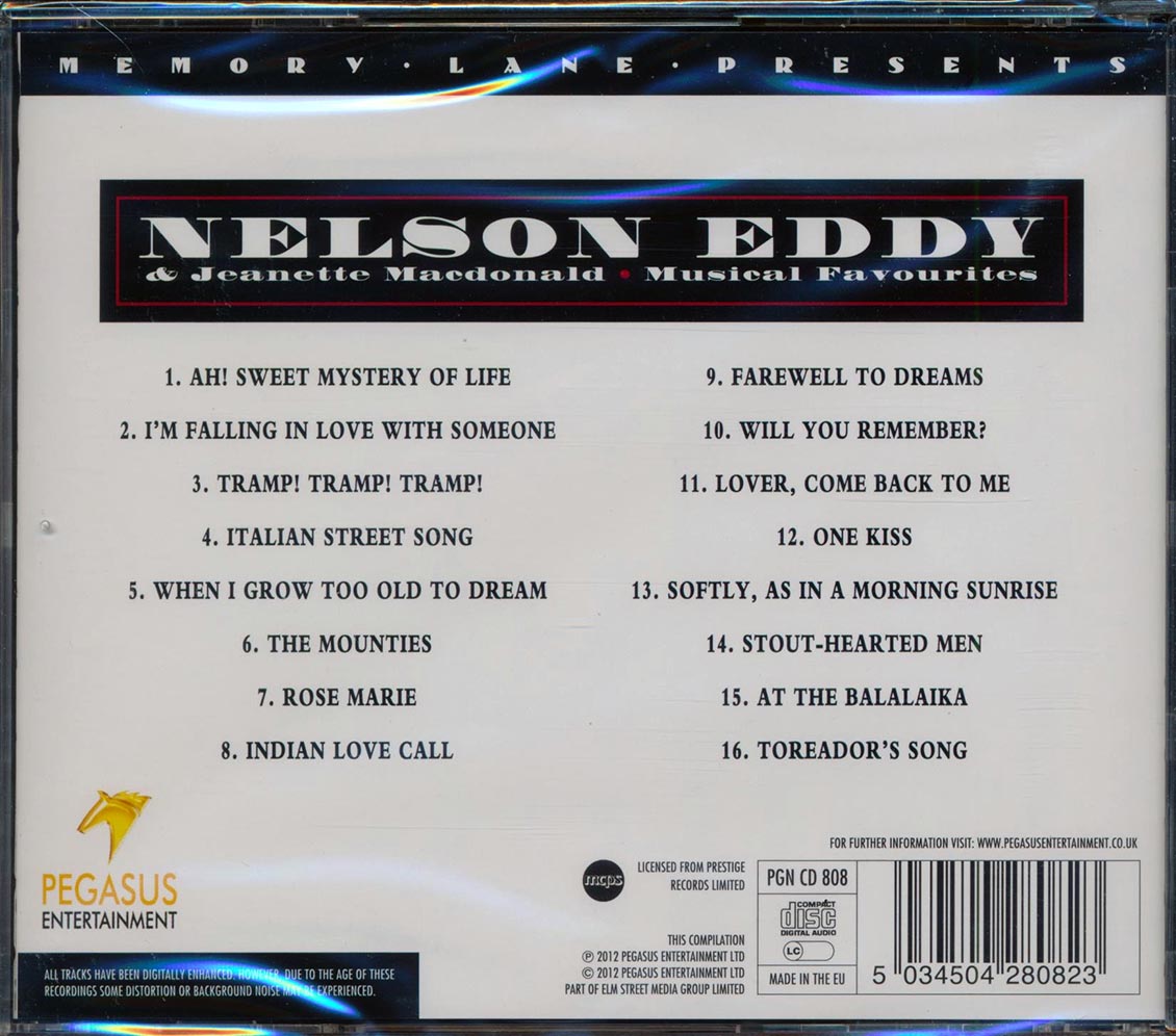 Nelson Eddy, Jeanette MacDonald - Musical Favorites Music CD