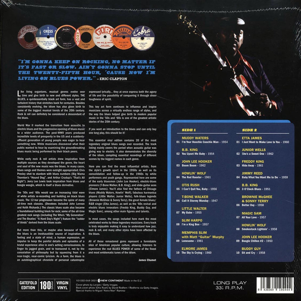 Muddy Waters, BB King, John Lee Hooker, Etta James, Etc. - Blues Power: 20 Original All-Time Classics (180g) Vinyl Record