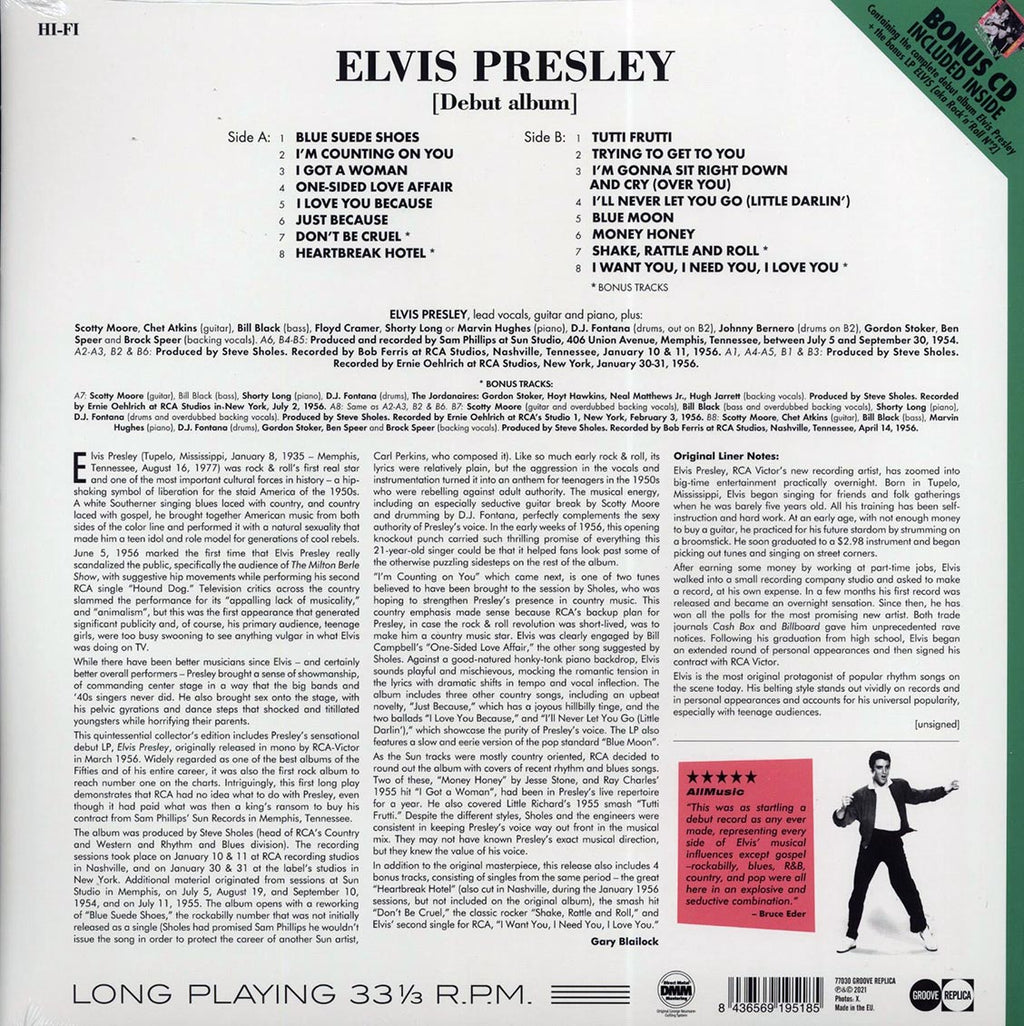 Elvis Presley - Elvis Presley (+4 bonus tracks) (ltd. ed.) (180g) (incl. CD) Vinyl Record
