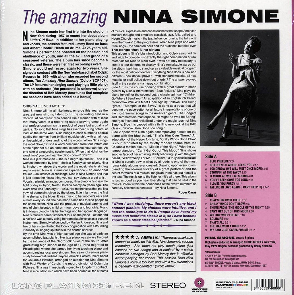 Nina Simone - The Amazing Nina Simone (+5 bonus tracks) (ltd. ed.) (180g) (purple vinyl) Vinyl Record