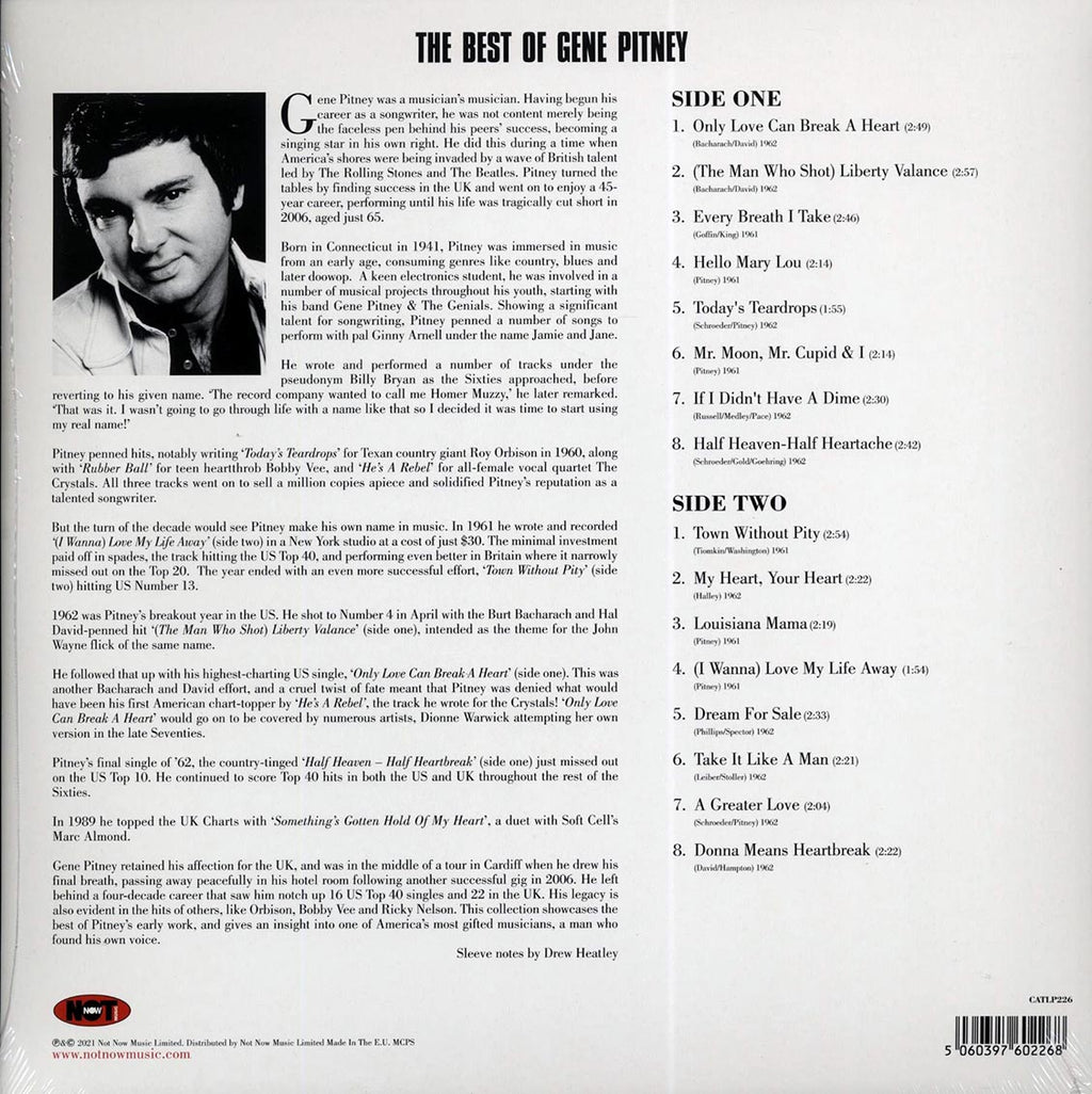 Gene Vincent - The Best Of Gene Vincent (180g) Vinyl Record