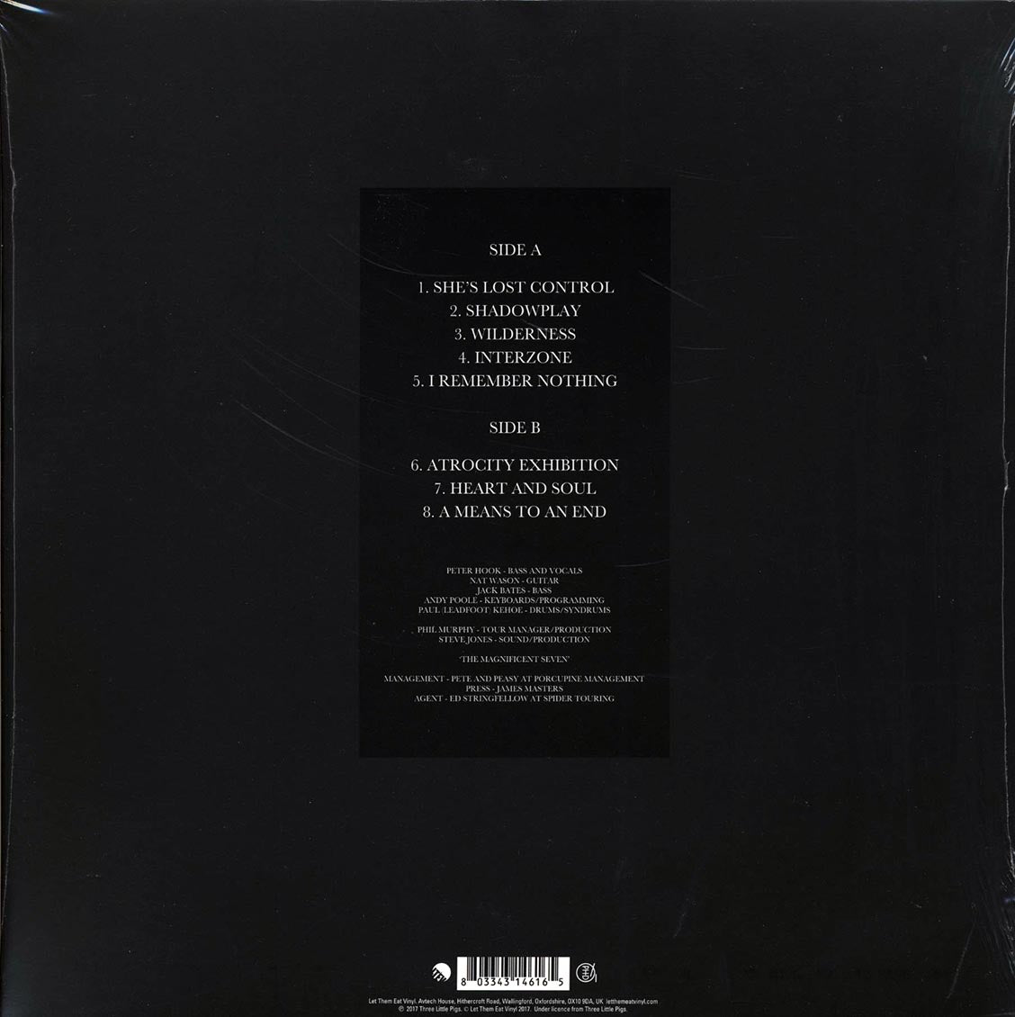 Peter Hook & The Light - Unknown Pleasures Tour 2012 Volume 2: Live In Leeds, The Cockpit, 29/11/12 (RSD 2017) (ltd. ed.) (grey vinyl) Vinyl Record
