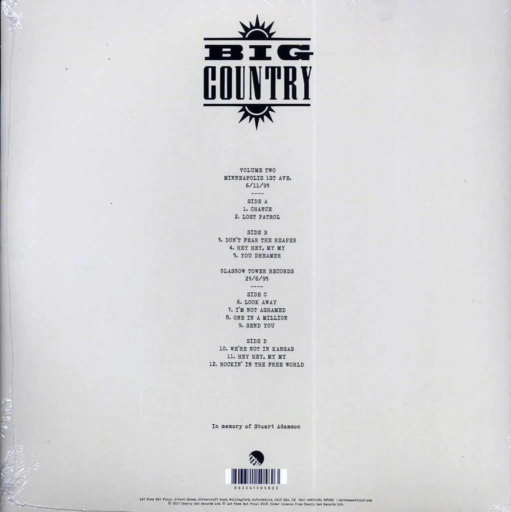 Big Country - We're Not In Kansas: The Live Bootleg Series 1993-1998 Volume 2 (ltd. ed.) (2xLP) (clear vinyl) Vinyl Record
