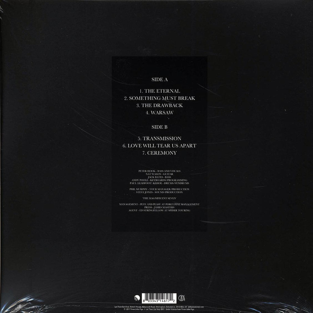 Peter Hook & The Light - Unknown Pleasures Tour 2012 Volume 3: Live In Leeds, The Cockpit, 29/11/12 (RSD 2017) (ltd. ed.) (clear vinyl) Vinyl Record