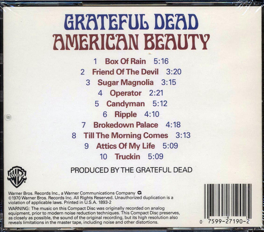 Grateful Dead - American Beauty Music CD