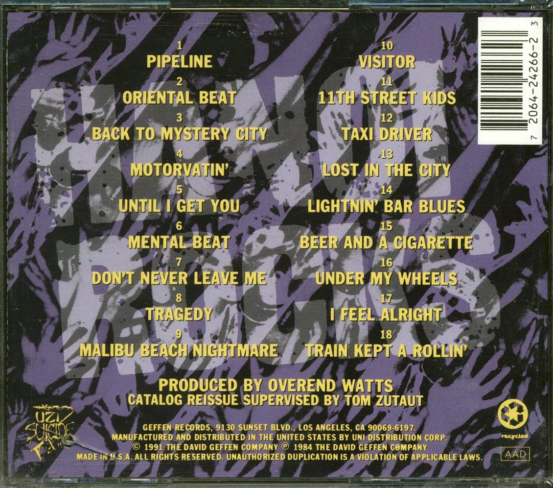 Hanoi Rocks - All Those Wasted Years Music CD