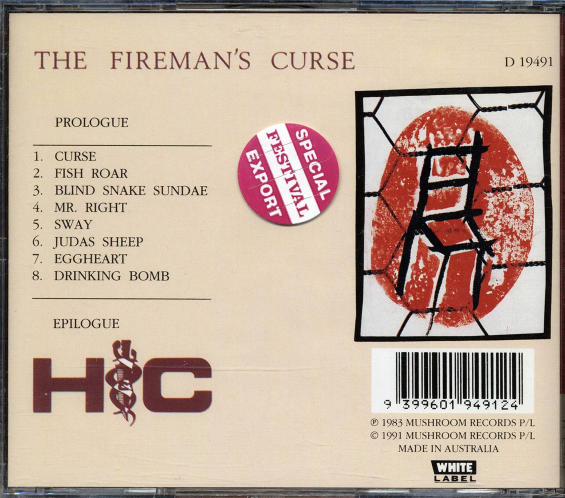 Hunters + Collectors - The Fireman's Curse Music CD