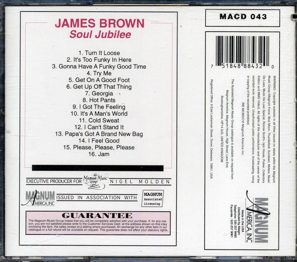 James Brown - Soul Jubilee (marked/ltd stock) Music CD