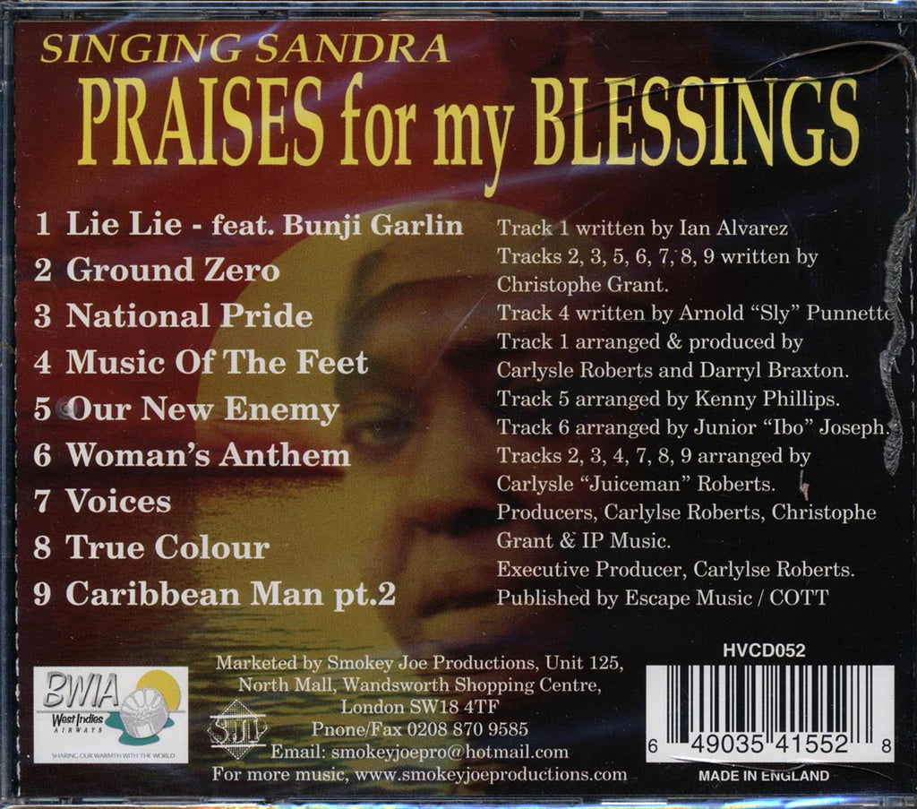 Singing Sandra - Praises For My Blessings Music CD