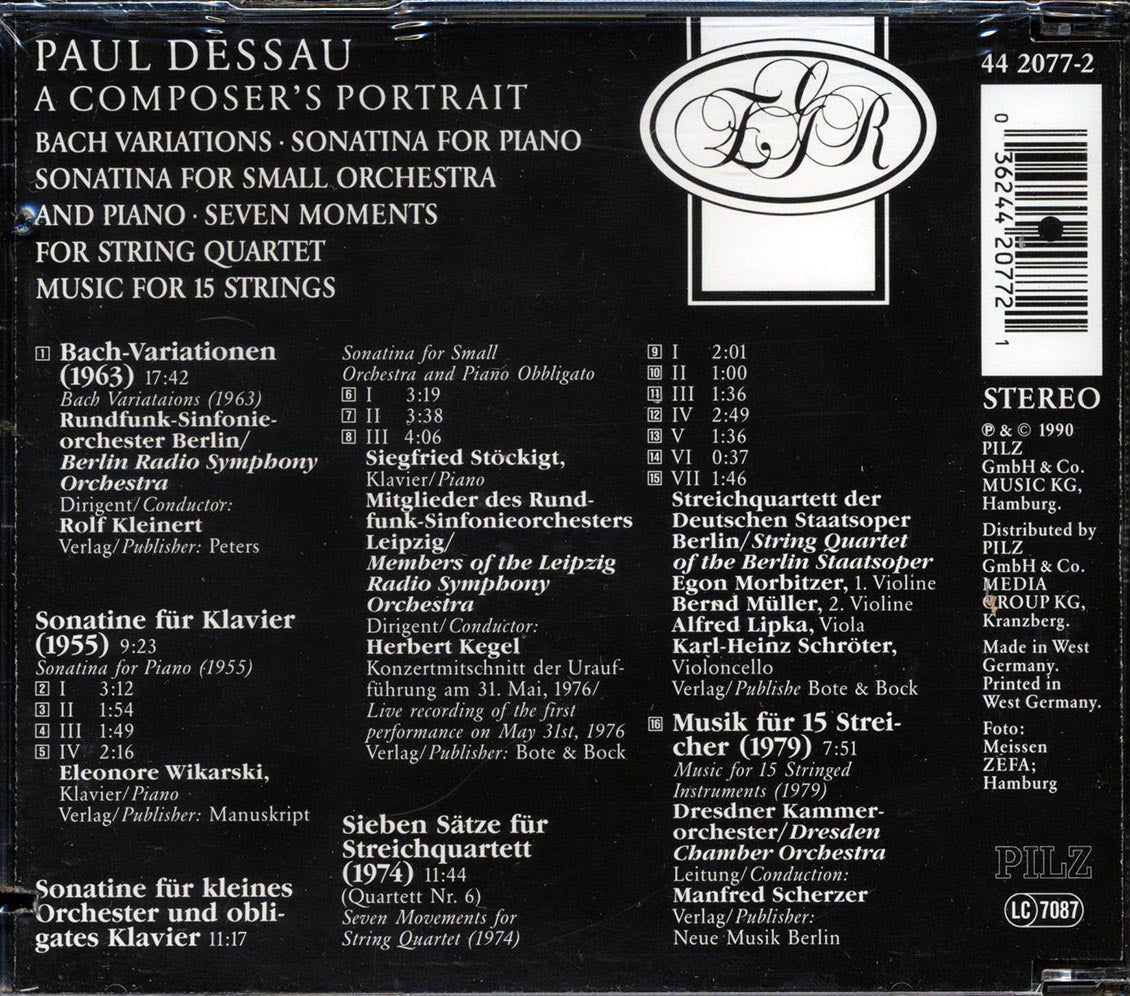 Paul Dessau - A Composer's Portrait (marked/ltd stock) Music CD