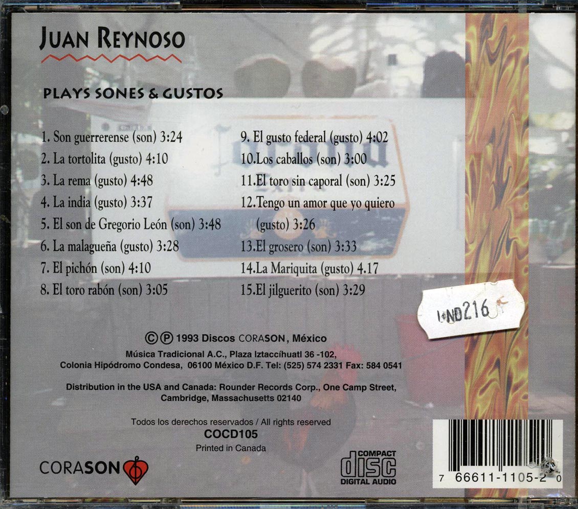 Juan Reynoso - Paganini Of The Mexican Hot Lands (marked/ltd stock) Music CD