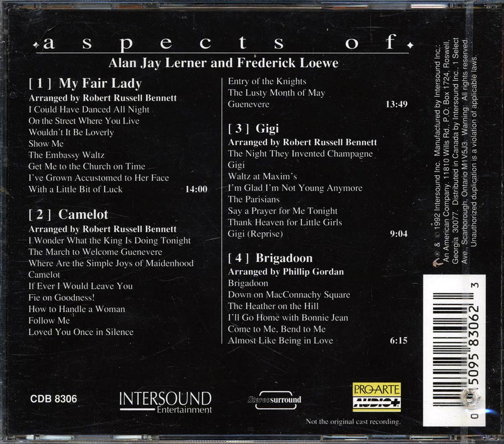 Paul Freeman, Orchestra Of The Americas - Aspects Of My Fair Lady, Camelot, Gigi, Brigadoon (marked/ltd stock) Music CD