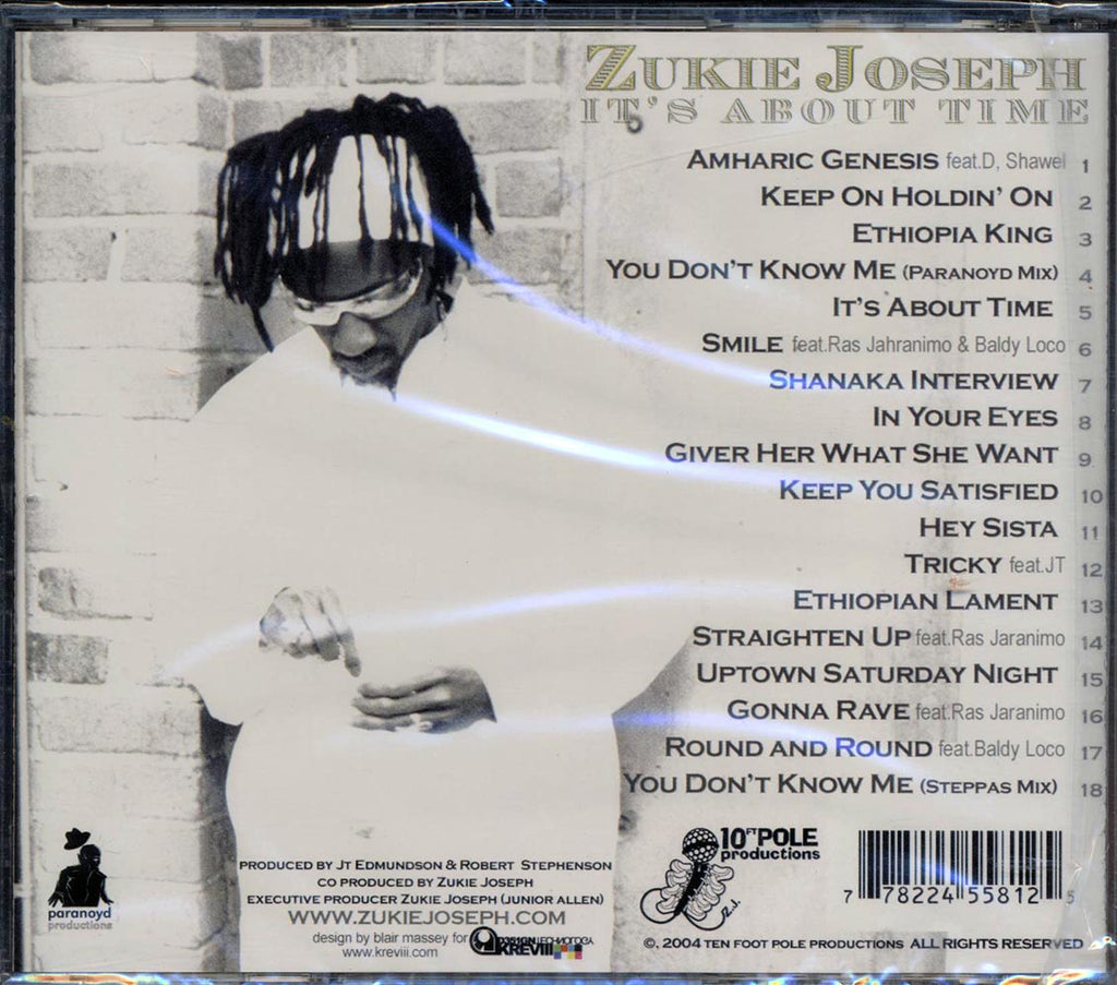 Zukie Joseph - It's About Time Music CD