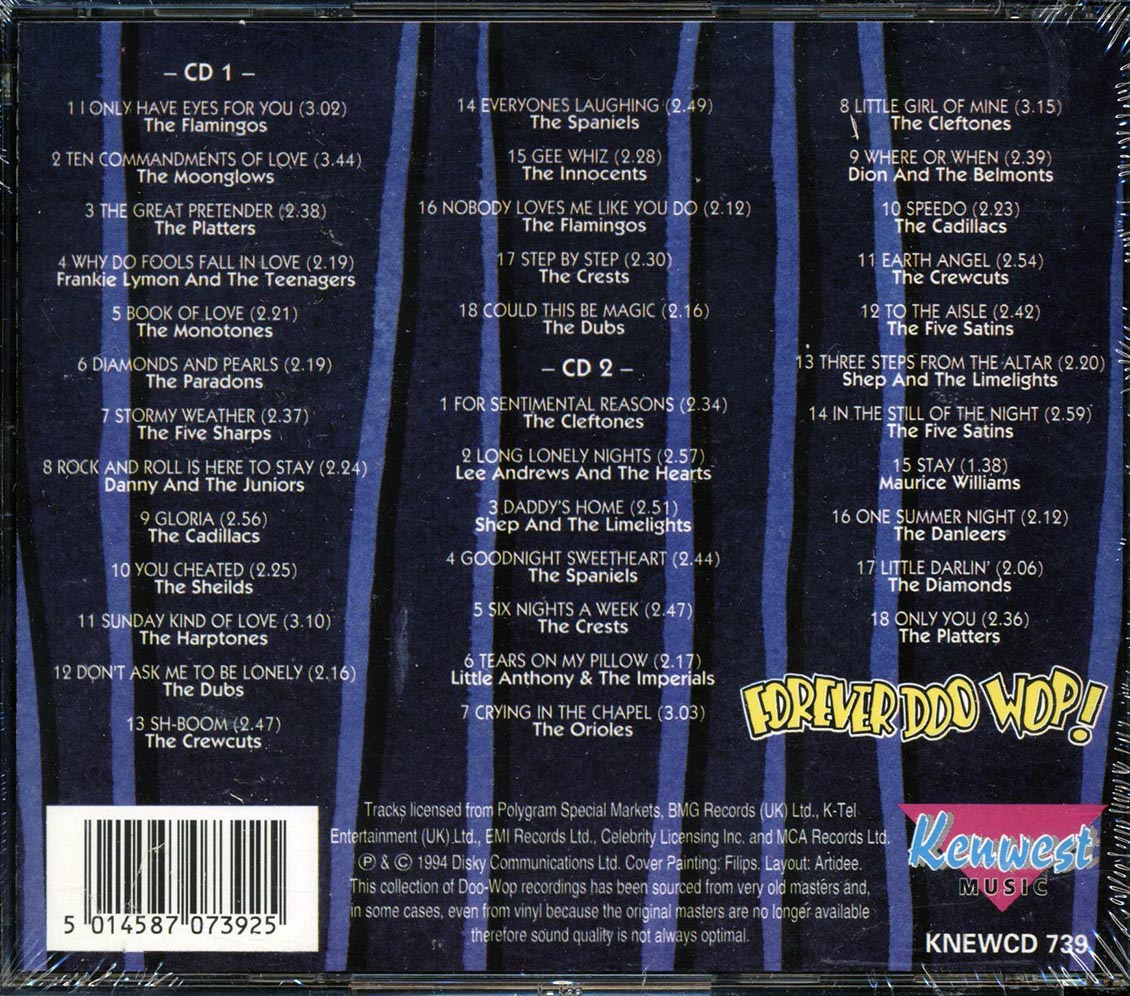The Flamingos, The Moonglows, The Platters, Etc. - Forever Doo Wop Volume 2 (36 tracks) (2xCD) Music CD