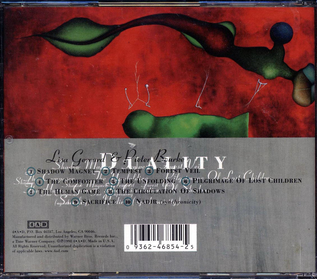 Lisa Gerrard, Pieter Bourke - Duality Music CD
