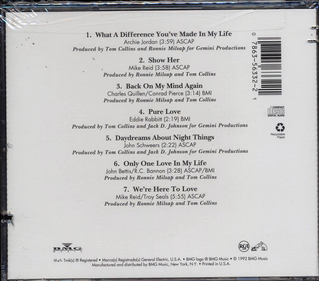 Ronnie Milsap - Collectors Series (marked/ltd stock) Music CD