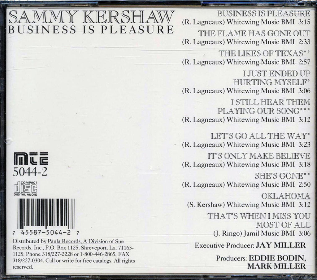 Sammy Kershaw - Business Is Pleasure Music CD
