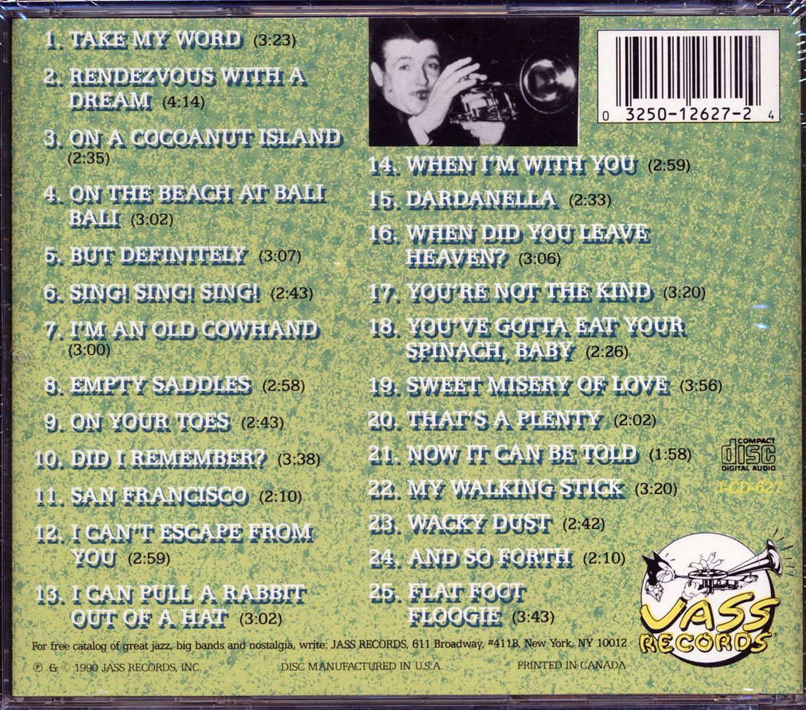 Bunny Berigan And The Rhythm Makers - Volume 1: 1936 & 1938: Sing! Sing! Sing! Music CD