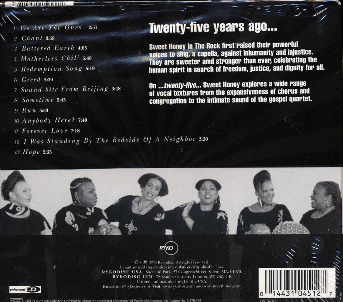 Sweet Honey In The Rock - Twenty-Five Music CD