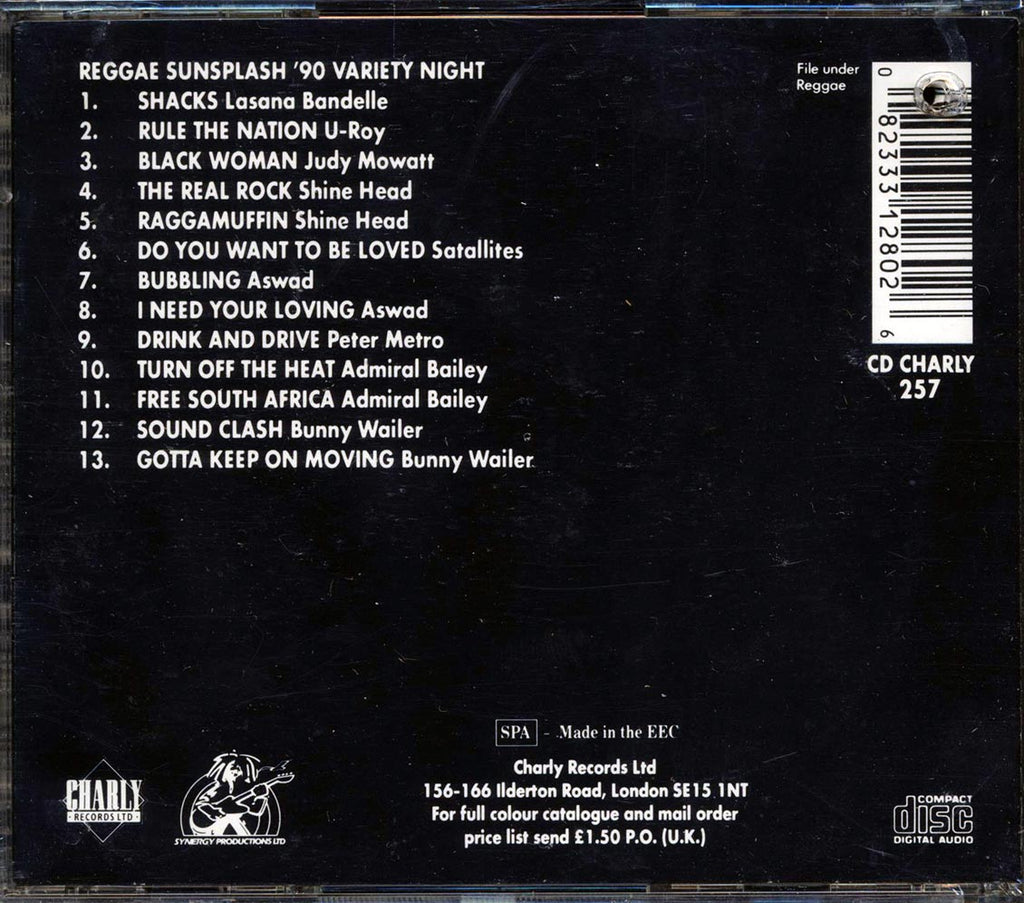 Bunny Wailer, U Roy, Peter Metro, Shinehead, Aswad, Admiral Bailey, Etc. - Reggae Sunsplash '90: Variety Night (marked/ltd stock) Music CD