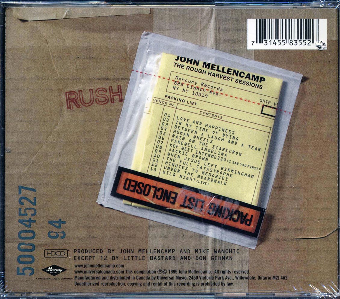 John Mellencamp - Rough Harvest Music CD