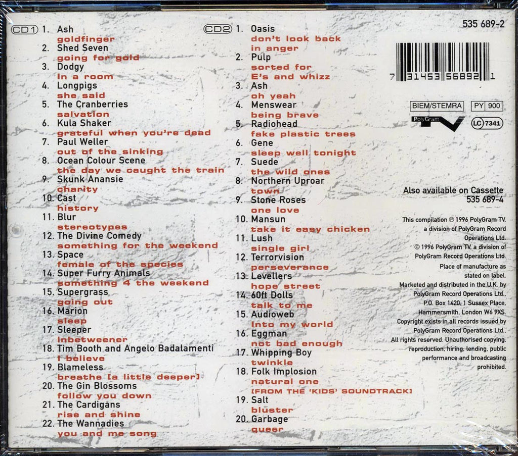 The Cranberries, Blur, Oasis, Ash, Dodgy, Shed Seven, Etc. - Shine 5 (2xCD) Music CD