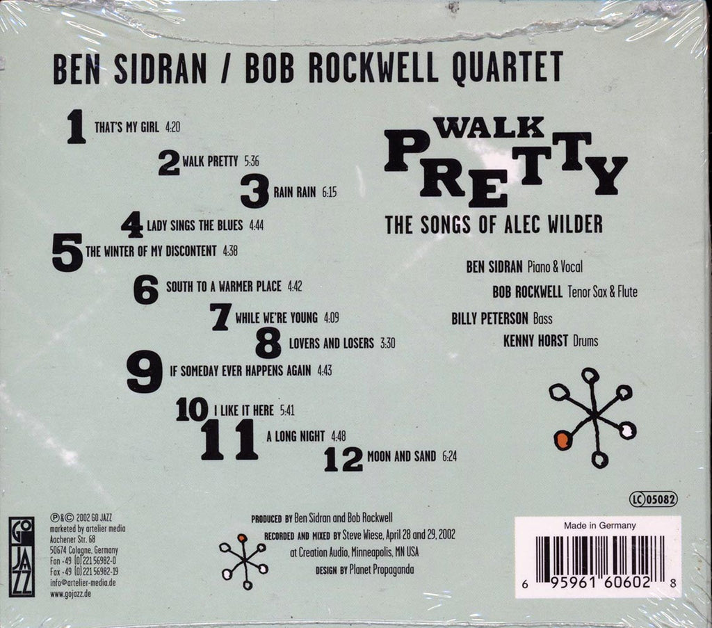 Ben Sidran, Bob Rockwell Quartet - Walk Pretty: The Songs Of Alec Wilder Music CD