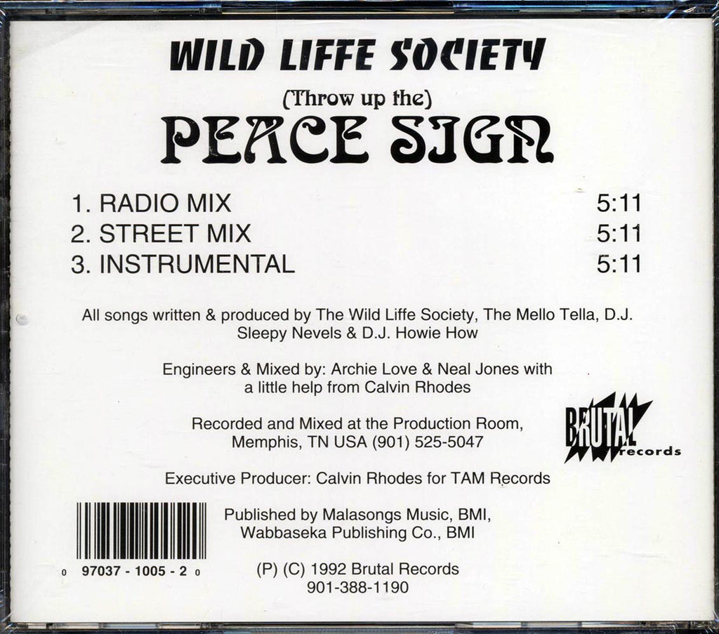 Wild Liffe Society - Throw Up The Peace Sign Music CD